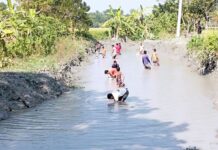 দশমিনায় দিয়ে দেশী প্রজাতির মাছ ধরার হিড়িক