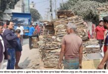 নওয়াপাড়া পৌর এলাকায় অবৈধ স্থাপনা উচ্ছেদ অভিযান