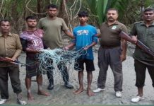 সুন্দরবনের ডিমের চর থেকে দুই হরিণ শিকারী আটক