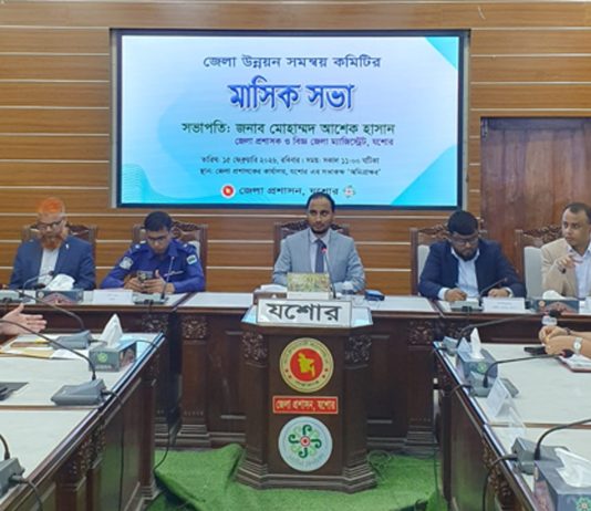 জেলা উন্নয়ন সমন্বয় কমিটির সভা অনুষ্ঠিত